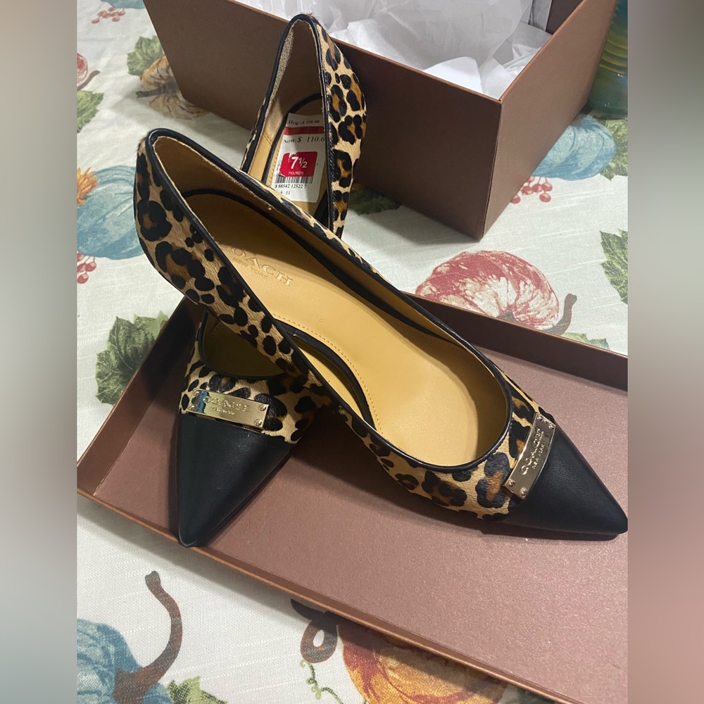 Coach Leopard Print Heels